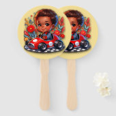 Ik ben klaar om te racen handwaaier (Voorkant en achterkant)