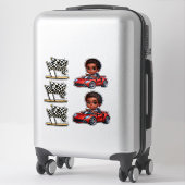 Ik ben klaar om te racen sticker (Koffer)