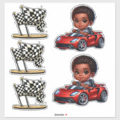 Ik ben klaar om te racen sticker (Vel)