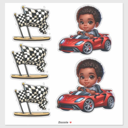 Ik ben klaar om te racen sticker (Vel)