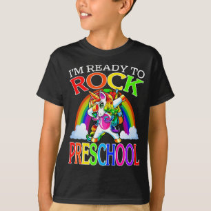 Ik ben klaar om te rocken Preschool Eenhoorn Rainb T-shirt
