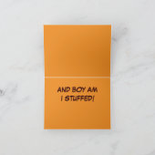 Ik ben klaar om Thanksgiving te eten. Feestdagen Kaart (Binnen)