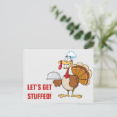 Ik ben klaar om Thanksgiving te eten. Feestdagenkaart (Staand voorkant)