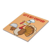 Ik ben klaar om Thanksgiving te eten. Tegeltje (Zijkant)