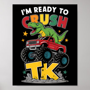 Ik ben klaar om TK dinosaur CK naar school te verp Poster