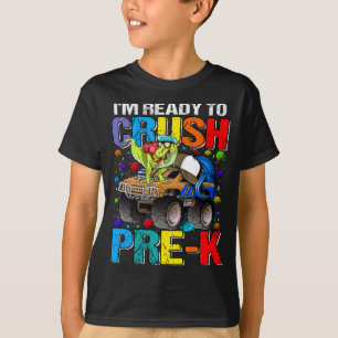 Ik ben klaar om voor het K Monster Truck Dinosaur T-shirt