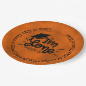 Ik ben klaar - Oranje Papieren Bordje (Gekanteld)