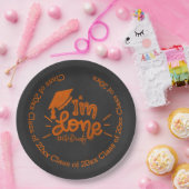 Ik ben klaar - Oranje Papieren Bordje (Feest)