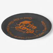 Ik ben klaar - Oranje Papieren Bordje (Gekanteld)