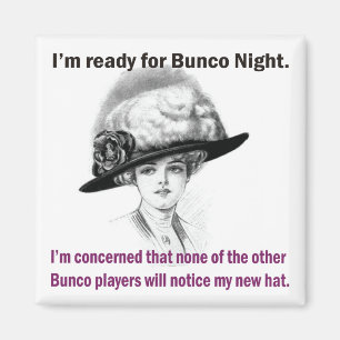 Ik ben klaar voor Bunco avond. Magneet