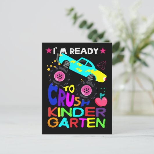 Ik ben klaar voor Crush Kindergarten. Briefkaart (Staand voorkant)