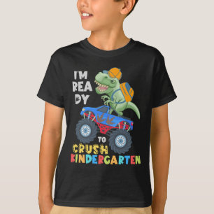 Ik ben klaar voor Crush Kindergarten Dinosaur Mons T-shirt