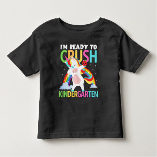 Ik ben klaar voor Crush Kindergarten Unicorn Schoo Kinder Shirts