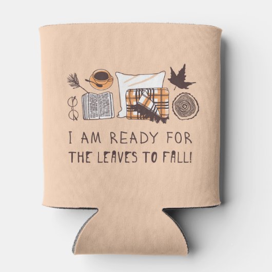 Ik ben klaar voor de bladeren om te Herfsten! Blikjeskoeler (Achterkant)