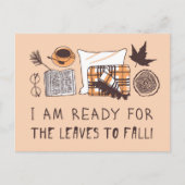 Ik ben klaar voor de bladeren om te Herfsten! Briefkaart (Voorkant)
