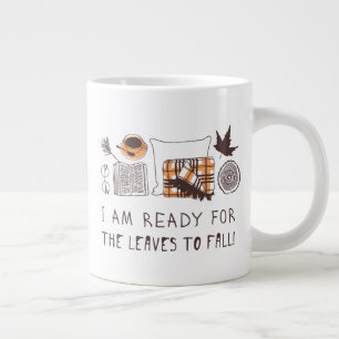 Ik ben klaar voor de bladeren om te Herfsten! Grote Koffiekop