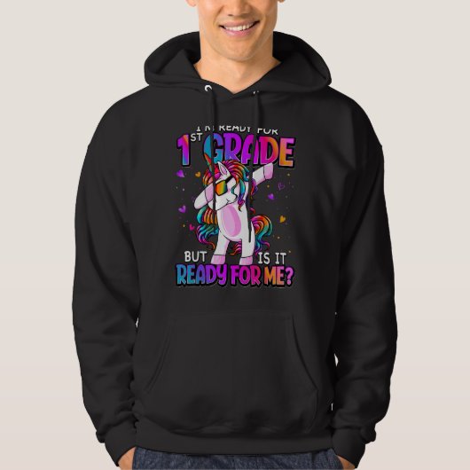 Ik ben klaar voor de eerste graad terug naar de ee hoodie (Voorkant)