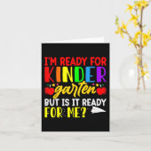 Ik ben klaar voor de eerste schooldag kleuterschoo kaart (Gele Bloem)