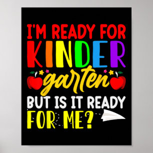 Ik ben klaar voor de eerste schooldag van de kleut poster