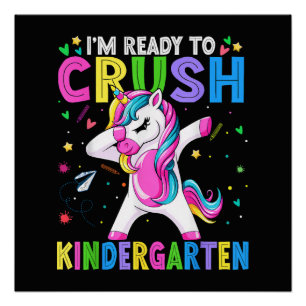 Ik ben klaar voor de kleuterschool terug naar scho perfect poster