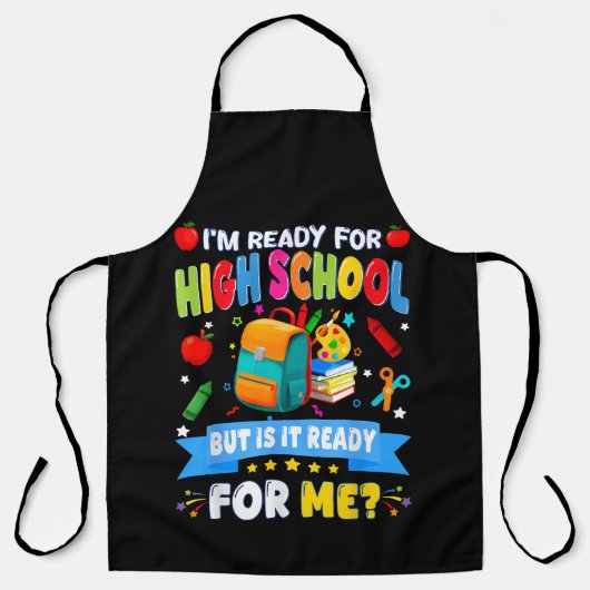 Ik ben klaar voor de middelbare school, maar is he schort (Voorkant)