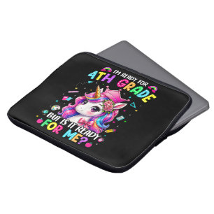 Ik ben klaar voor eenhoorn van groep 6 eerste scho laptop sleeve