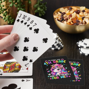 Ik ben klaar voor eenhoorn van groep 6 eerste scho pokerkaarten