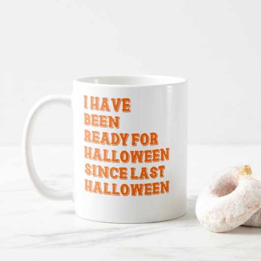 Ik ben klaar voor Halloween Koffiemok (Met donut)
