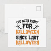 Ik ben klaar voor Halloween sinds vorige Halloween Aankondigingskaart (Voorkant / Achterkant)