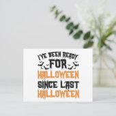Ik ben klaar voor Halloween sinds vorige Halloween Aankondigingskaart (Staand voorkant)