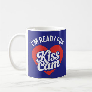 Ik ben klaar voor Kiss Cam - Funny Game Day Koffiemok