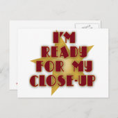 Ik ben klaar voor mijn close-up briefkaart (Voorkant / Achterkant)