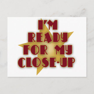 Ik ben klaar voor mijn close-up briefkaart