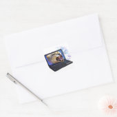 Ik ben klaar voor technologie vierkante sticker (Envelop)