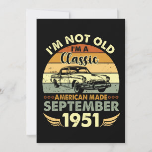 Ik ben klassiek Amerikaans gemaakt september 1951 Kaart