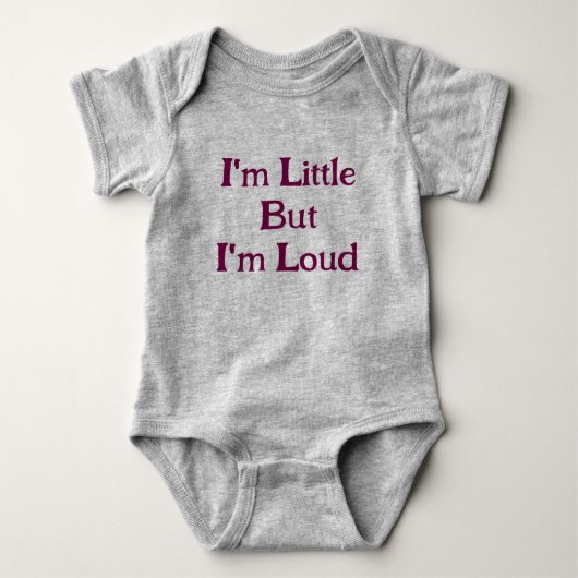 Ik ben klein maar ik ben luidruchtig Grappige baby Romper (Voorkant)