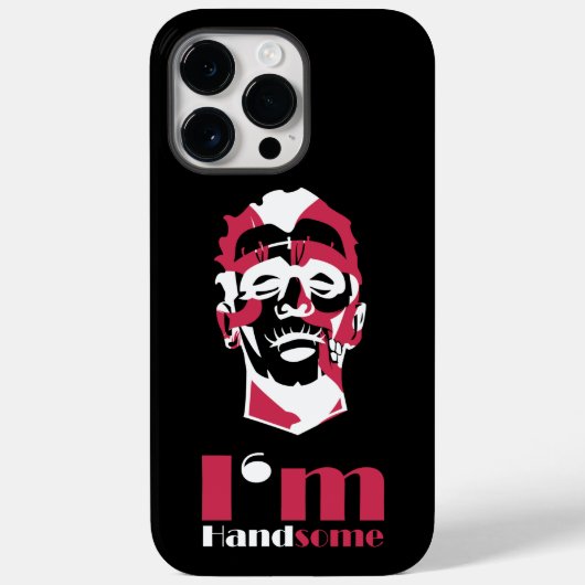 Ik ben knap abstract gezicht Case-Mate iPhone case (Achterkant)
