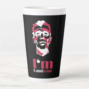 Ik ben knap abstract gezicht latte mok