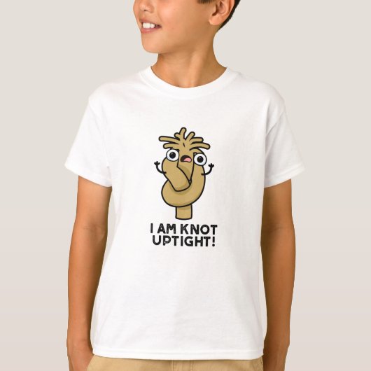 Ik ben Knot strakke Grappige Touw Pun T-shirt (Voorkant)