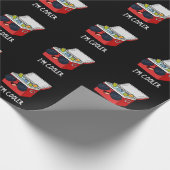 Ik ben koeler Funny Ice Cooler Box Pun Dark BG Cadeaupapier (Hoek)