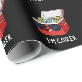 Ik ben koeler Funny Ice Cooler Box Pun Dark BG Cadeaupapier (Rol Hoek)