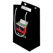 Ik ben koeler Funny Ice Cooler Box Pun Dark BG Klein Cadeauzakje (Voorkant Gekanteld)