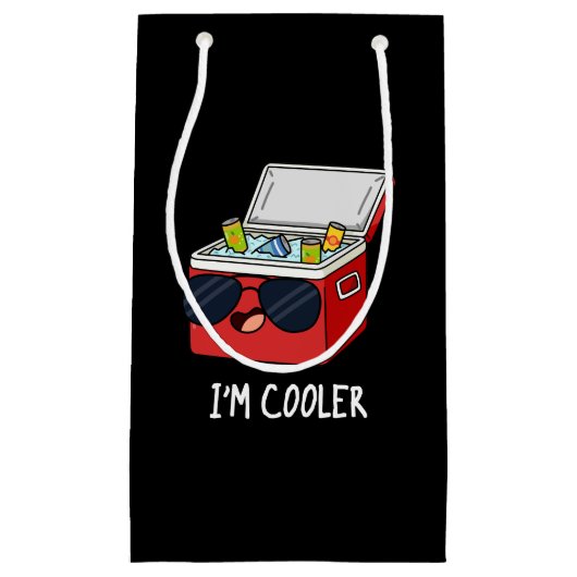 Ik ben koeler Funny Ice Cooler Box Pun Dark BG Klein Cadeauzakje (Voorkant)