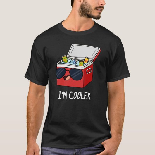 Ik ben koeler Funny Ice Cooler Box Pun Dark BG T-shirt (Voorkant)