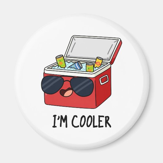 Ik ben koeler Funny Ice Cooler Box Pun Magneet (Voorkant)