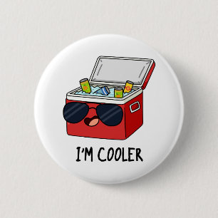 Ik ben koeler Funny Ice Cooler Box Pun Ronde Button 5,7 Cm