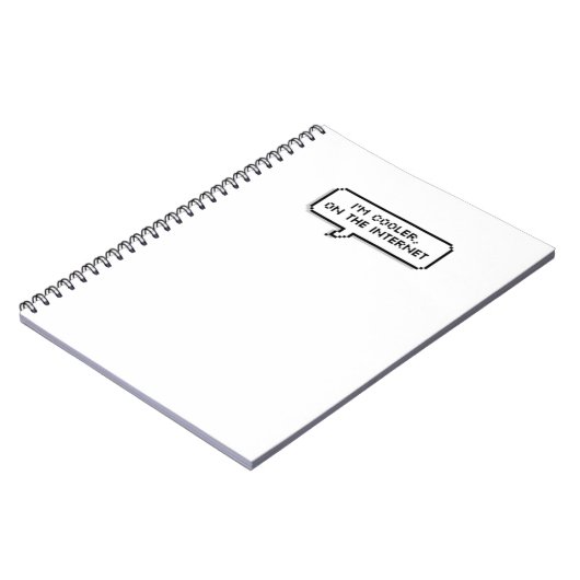 Ik ben koeler, op het internet. Notitieboek (Linkerzijde)