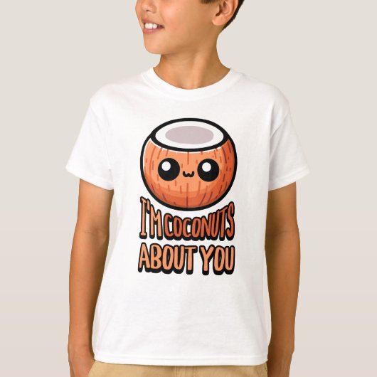 Ik ben kokosnoten over jou! Schattigee kokosnoot p T-shirt (Voorkant)