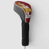 Ik ben koning omdat ik gelukkig ben golfheadcover (Schuin)