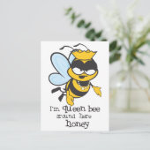 Ik ben koningin Bee hier, schat Briefkaart (Staand voorkant)